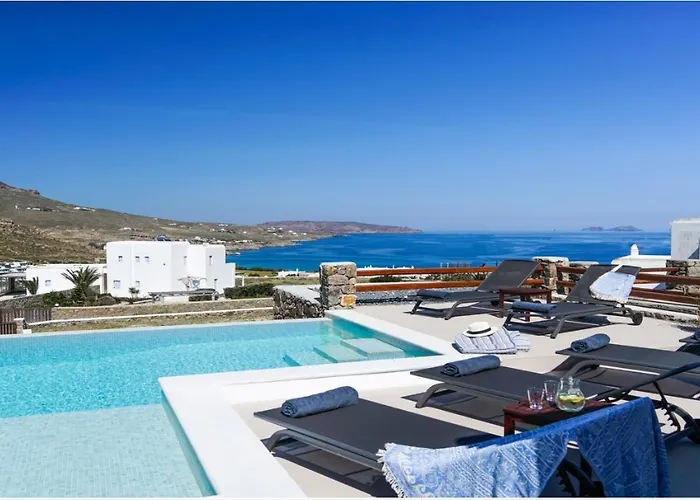 Luxury White Villa W Private Pool In Mikonos Villa Kalafatis