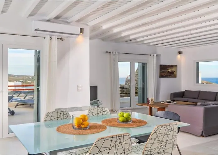 Luxury White Villa W Private Pool In Mikonos * Καλαφάτη